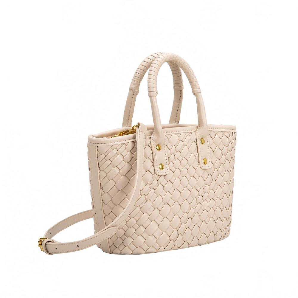 NEW MELIE BIANCO women's maddy vegan crossbody bag in beige